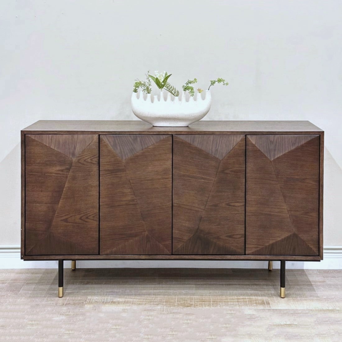 ロックデザインキャビネット ブラウン W150 | ホームインテリア萬里