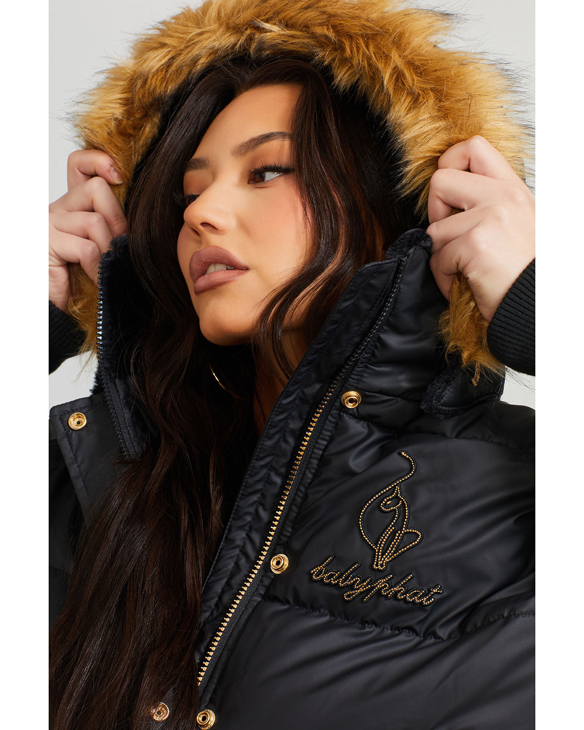 Women's Puffer Jacket in Black – Baby Phat