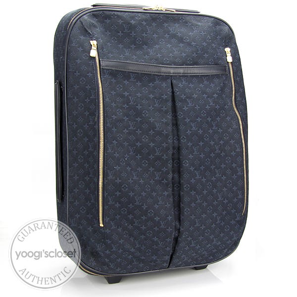 Louis Vuitton Blue Monogram Mini Lin Annette Suitcase | Yoogi's Closet