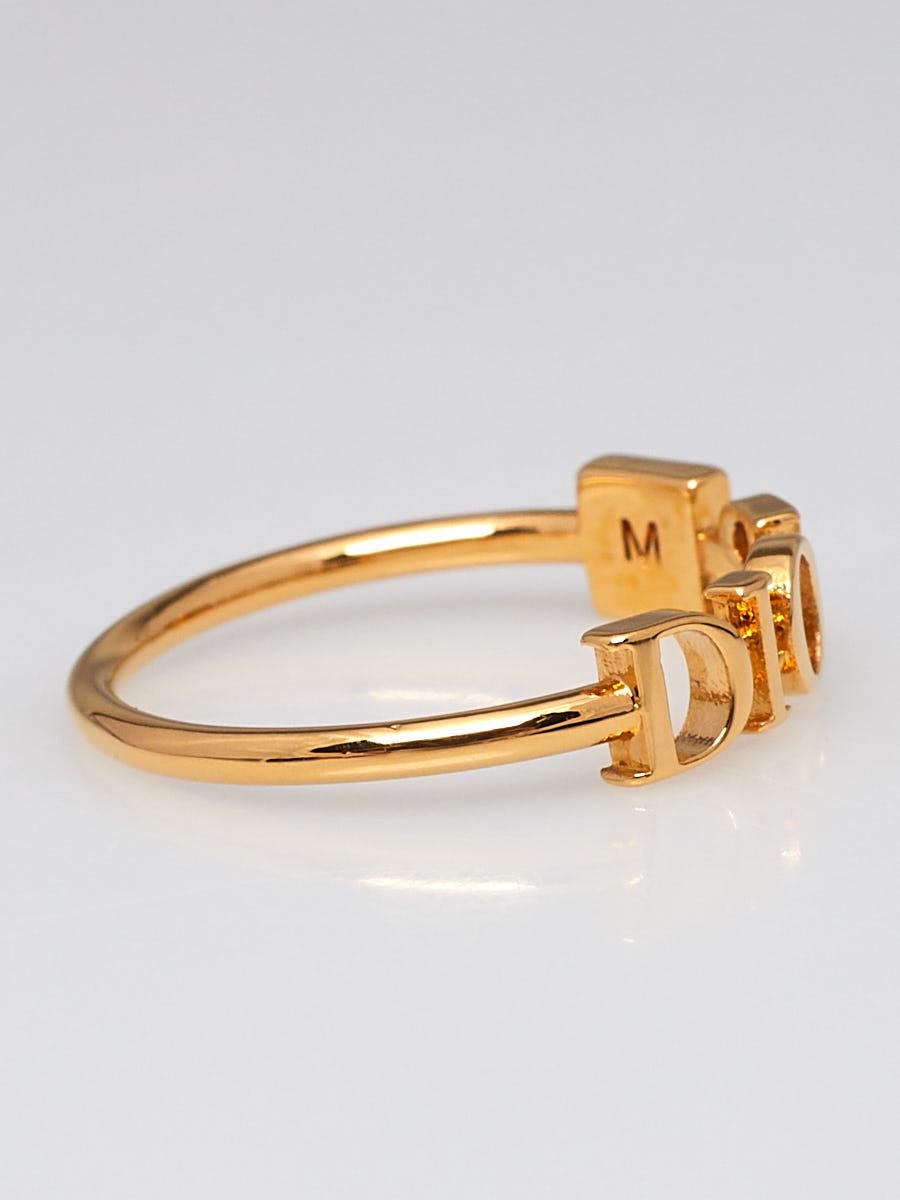 Christian Dior Gold Finish Metal and White Crystal Dio(R)evolution