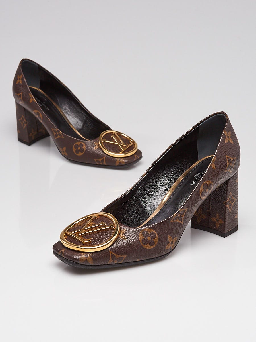 Louis Vuitton Monogram Canvas Madeleine Square Toe Pumps Size 5.5