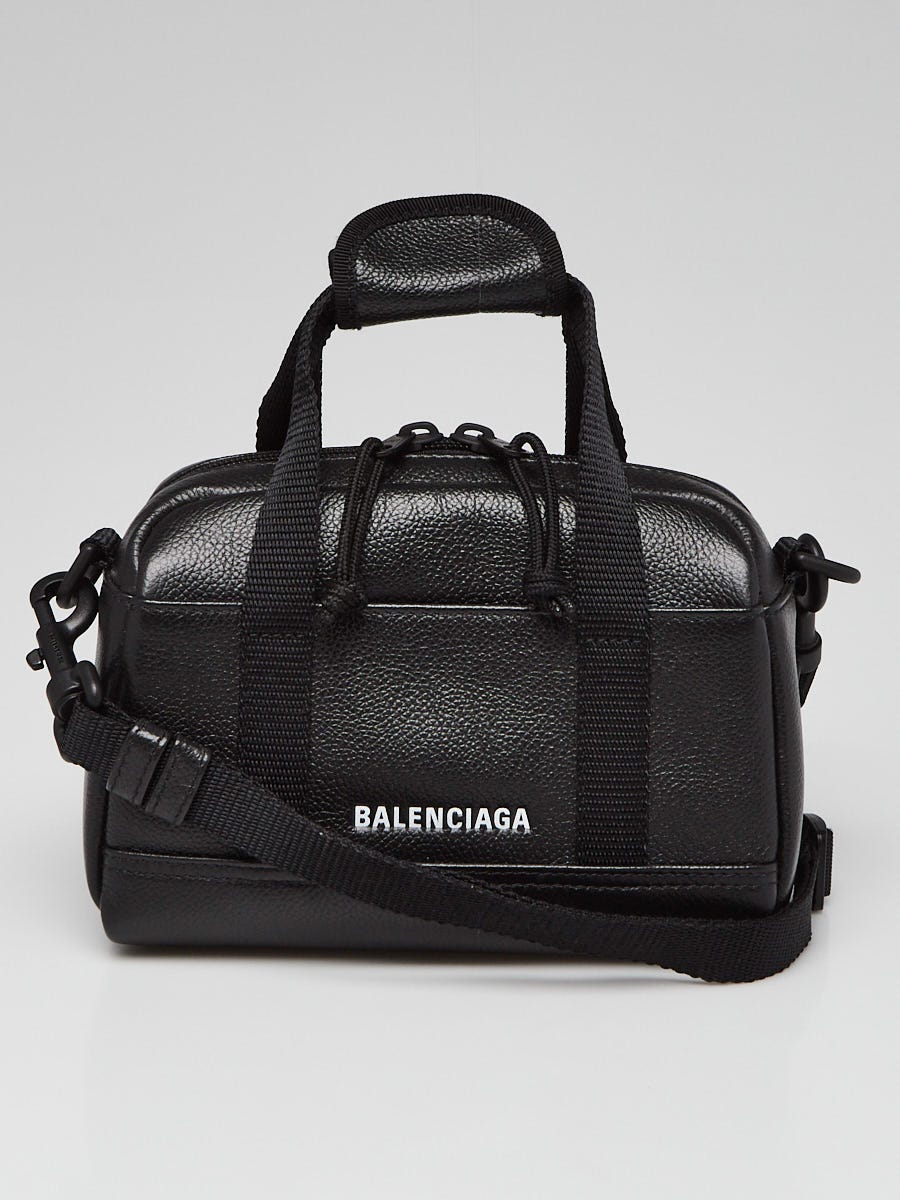 Balenciaga Black Leather Explorer XS Duffle Bag | Yoogi's Closet