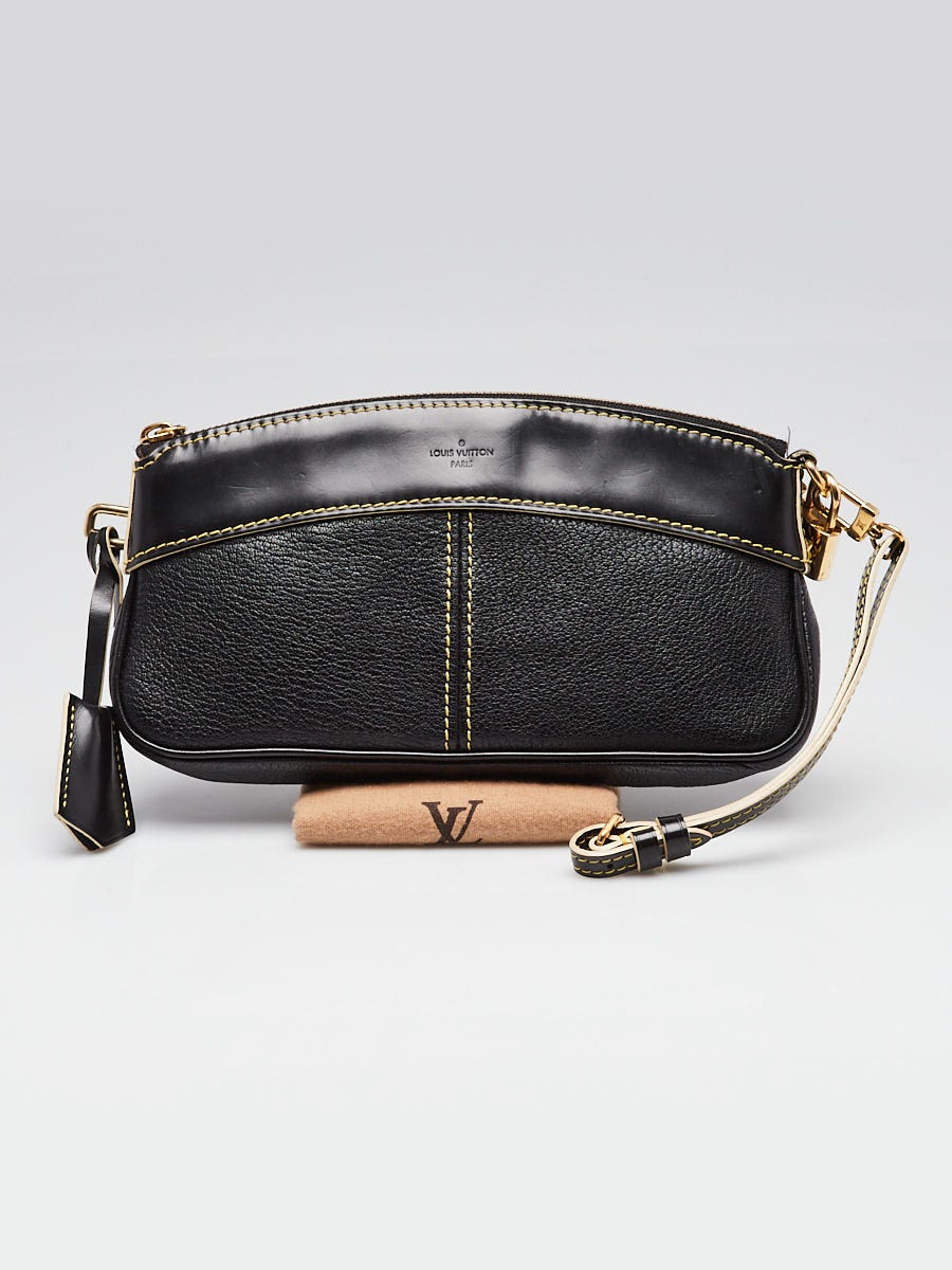Louis Vuitton Black Suhali Leather Clutch Bag | Yoogi's Closet