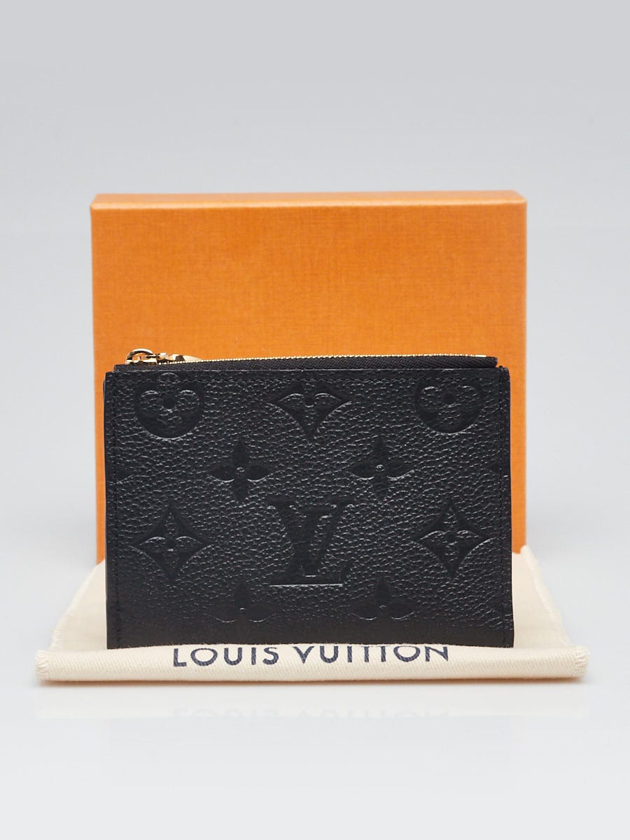 Louis Vuitton Black Monogram Empreinte Leather Compact Lisa Wallet