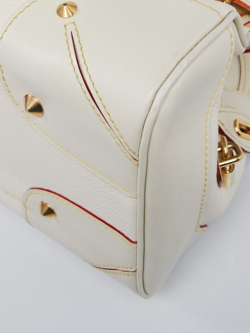 Louis Vuitton White Suhali Leather Le Radieux Bag | Yoogi's Closet