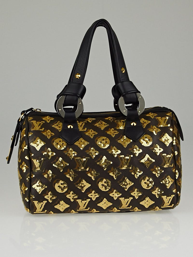 Louis Vuitton Limited Edition Gold Monogram Eclipse Speedy 28 Bag