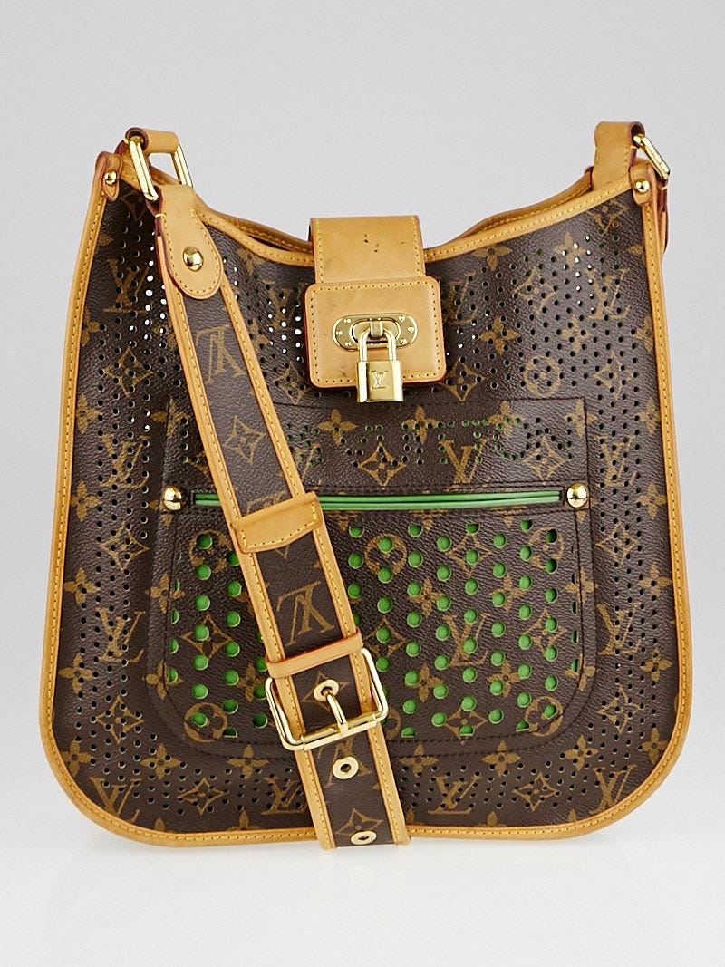 Louis Vuitton Limited Edition Green Monogram Perforated Musette