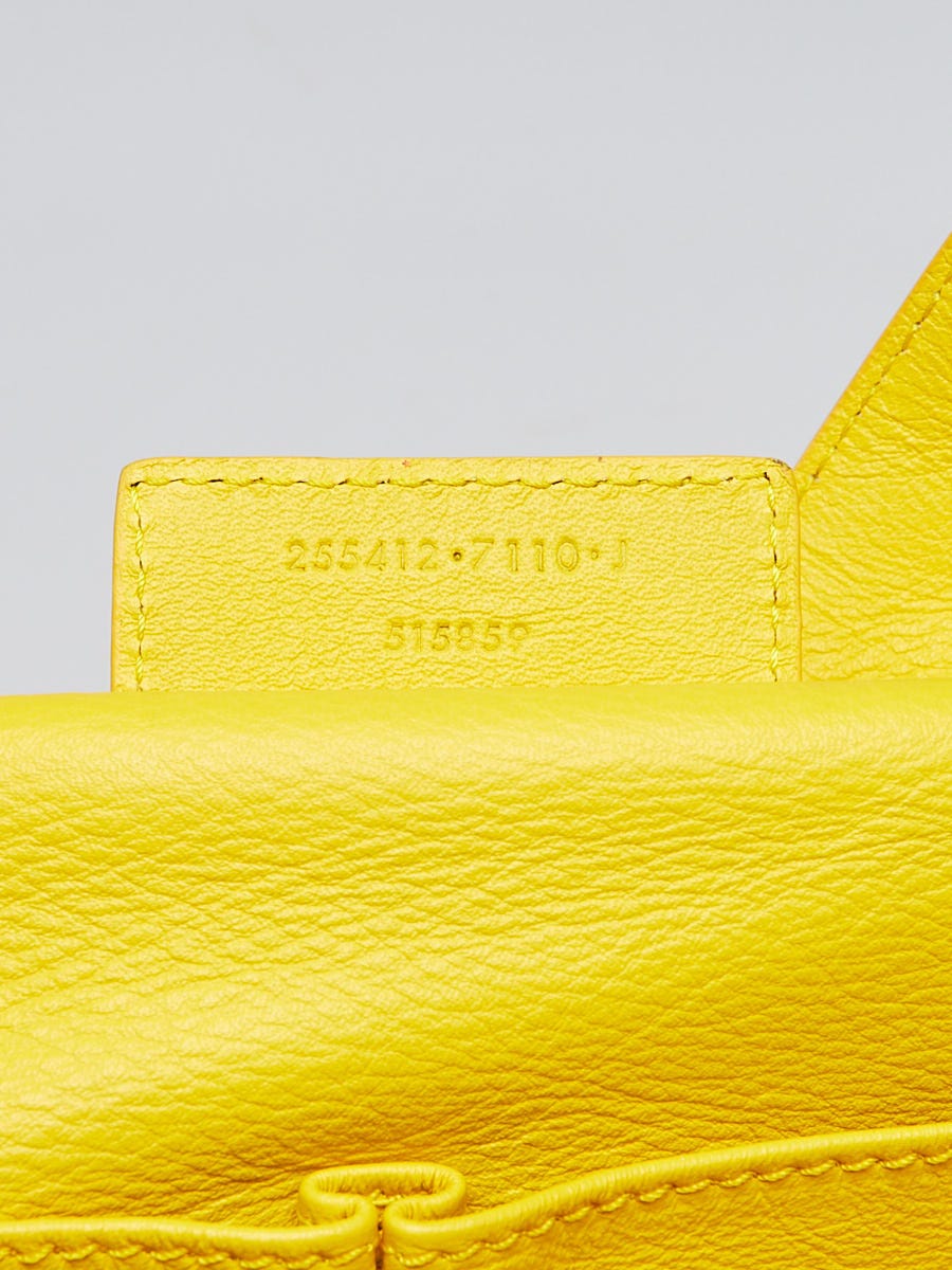 Balenciaga Jaune Calfskin Leather Papier A5 Zip Around Tote Bag