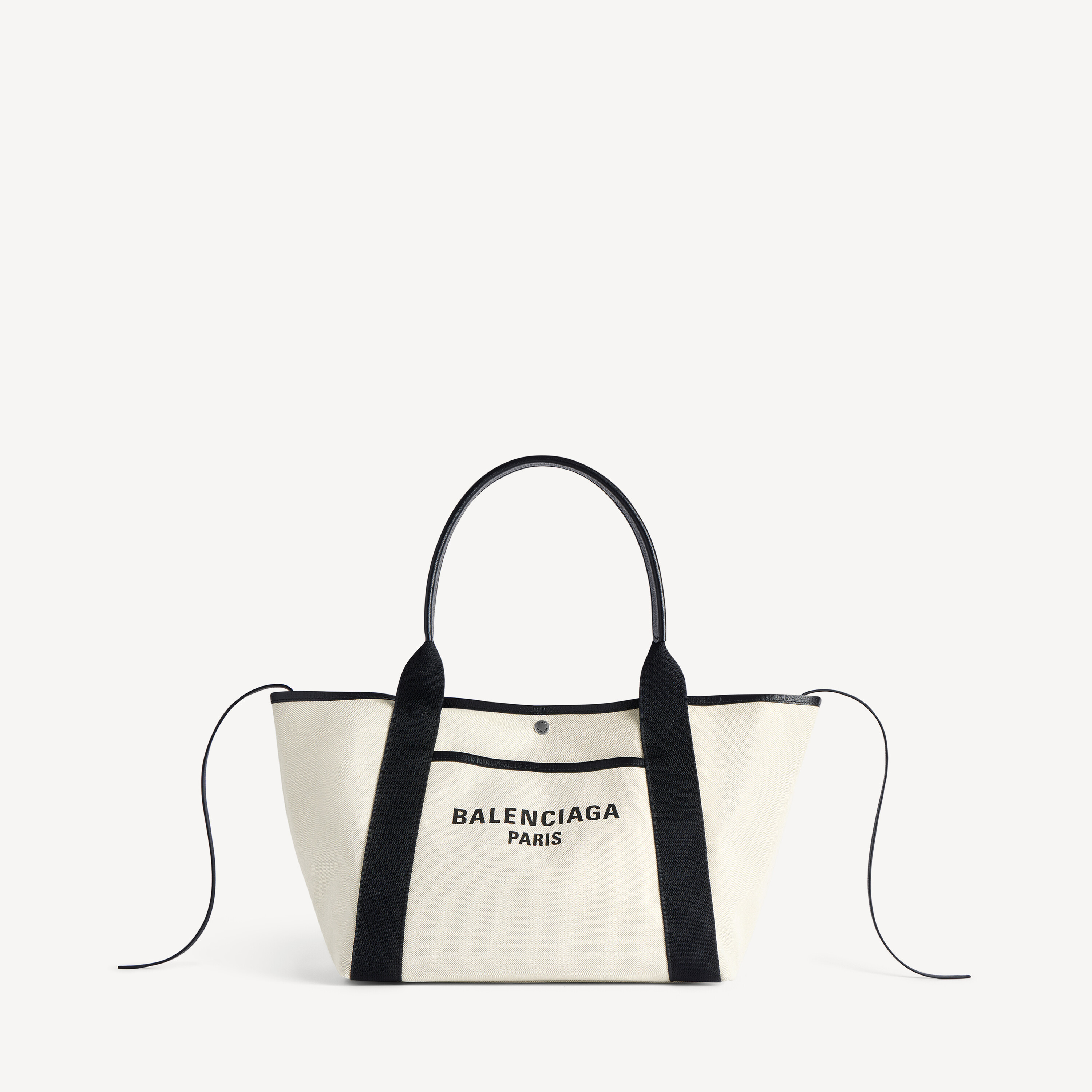 Women's Biarritz Tote Bag Medium in Natural/black | Balenciaga US