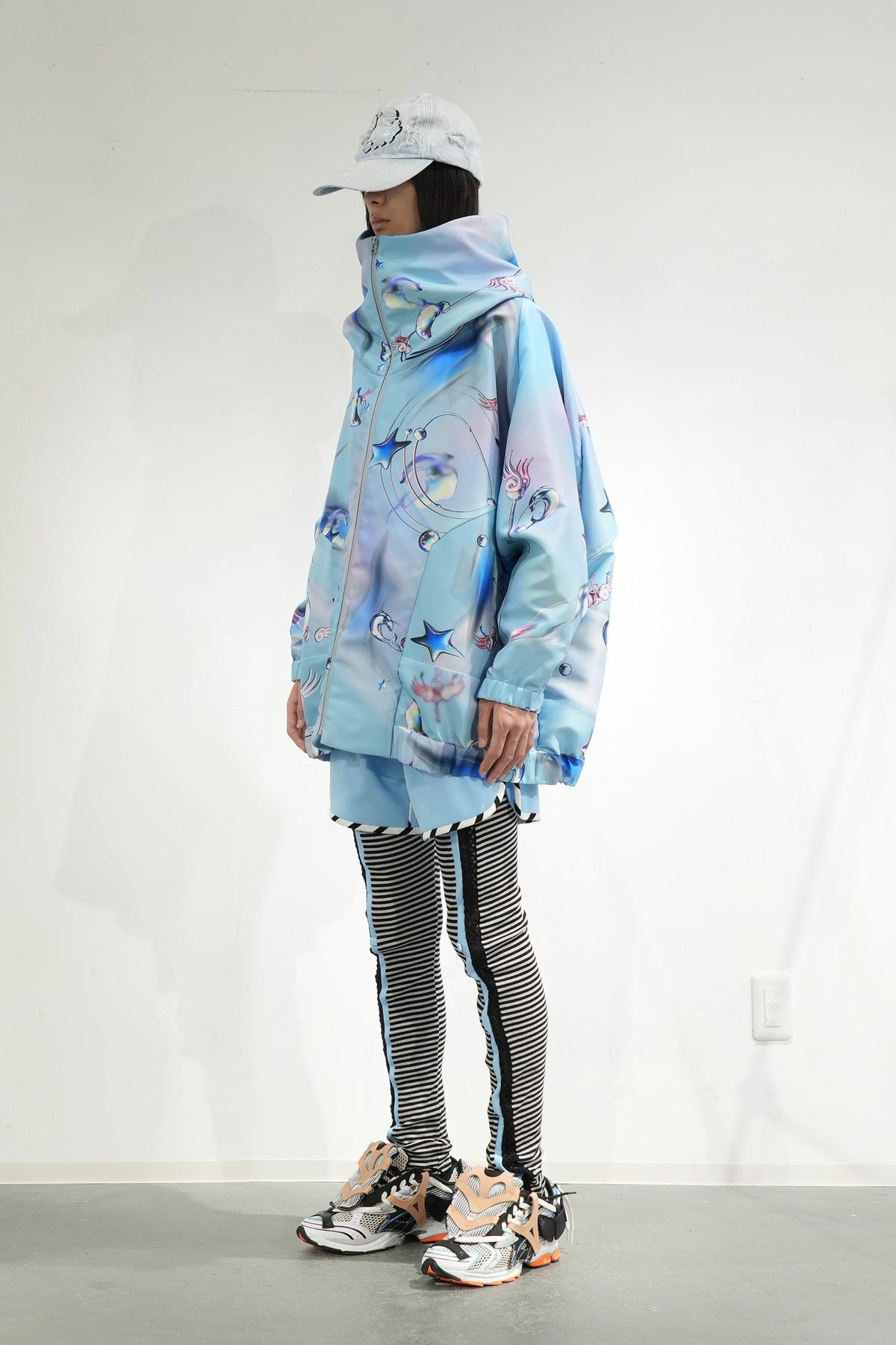 グラフィックハイネックビッグパーカー - Water – BALMUNG