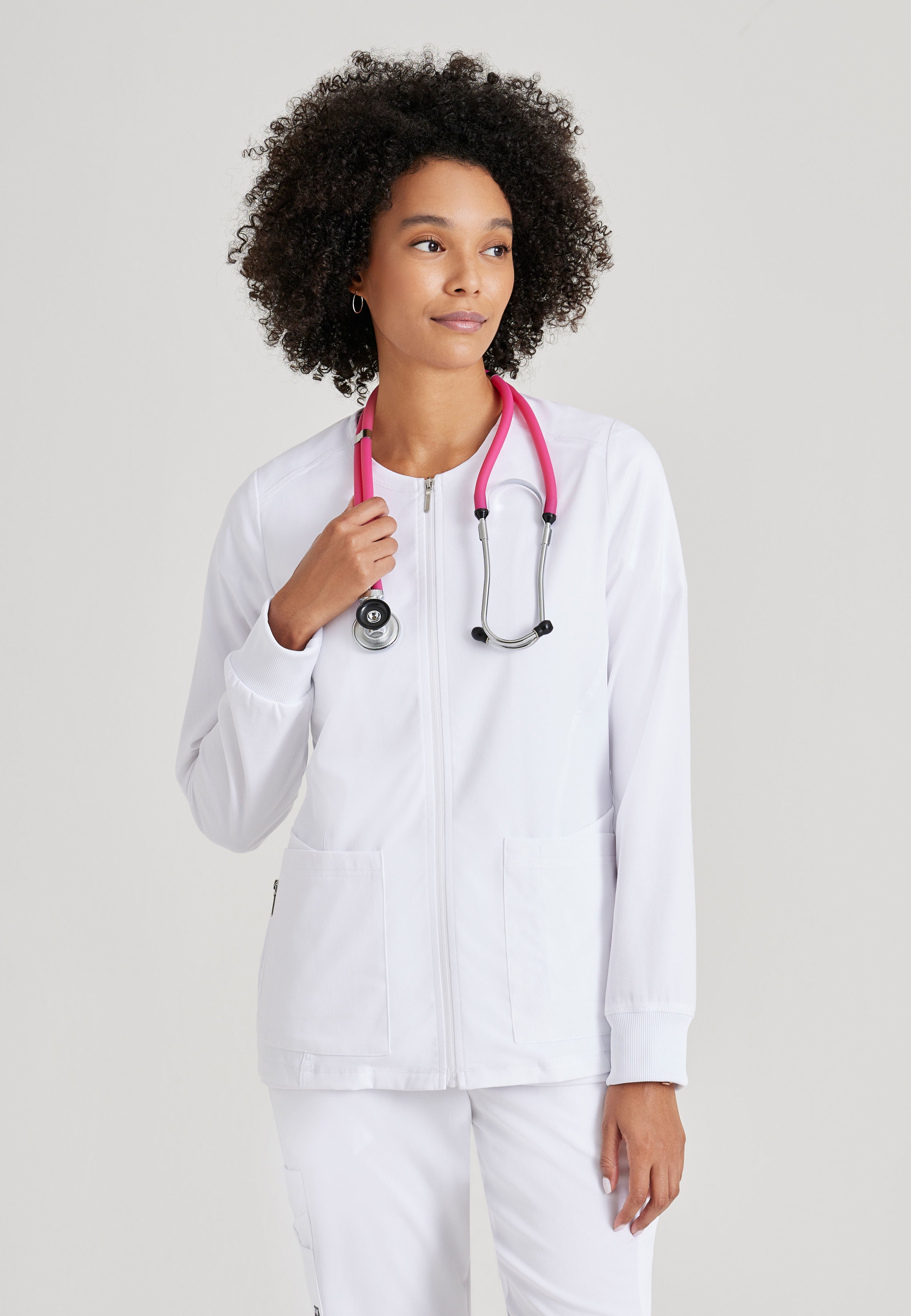 Gianna Scrub Jacket – Soft Touch, Zip Front | Grey's Anatomy™ by