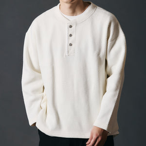 Super Heavy Thermal Henley Neck L/S T-shirt【BARNS HIGHEST