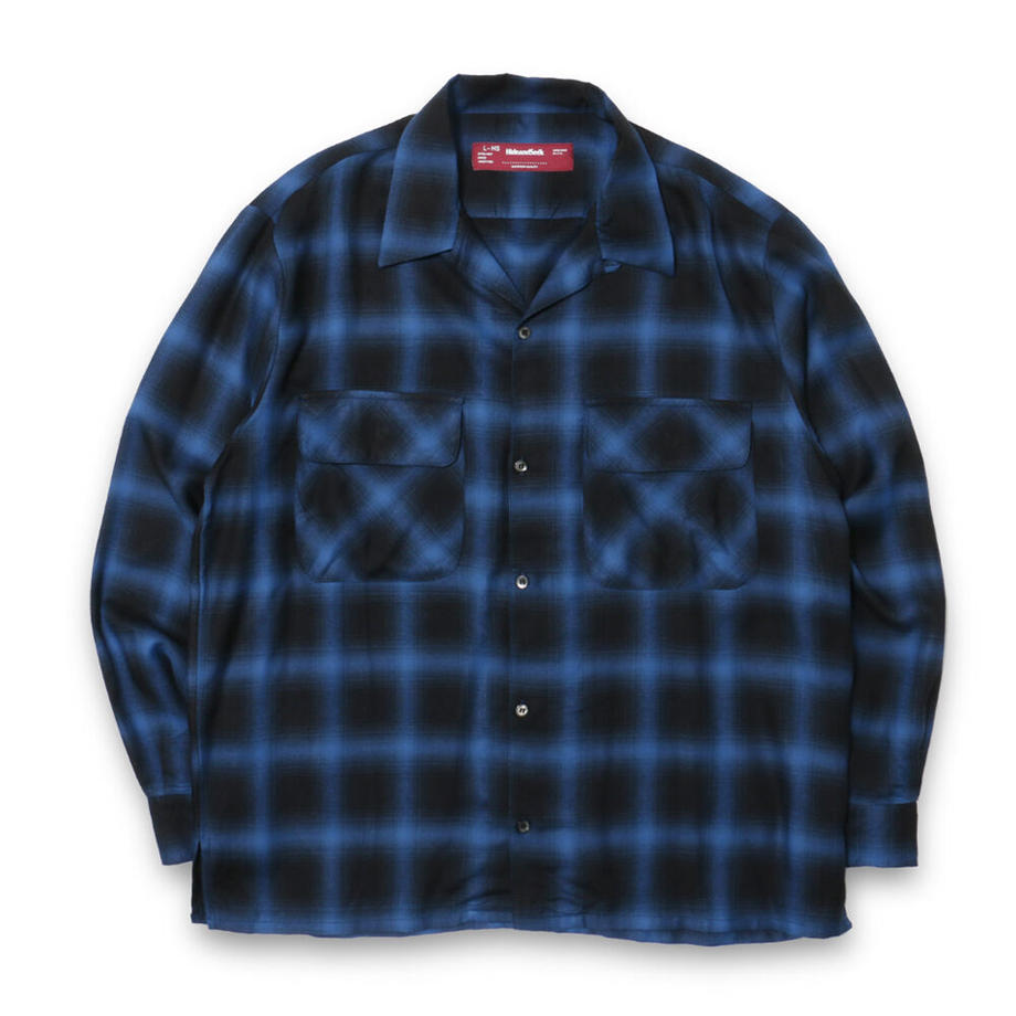 Hide and Seek Ombre Check L/S Shirt(23ss)(Blue) – BASE L.H.P