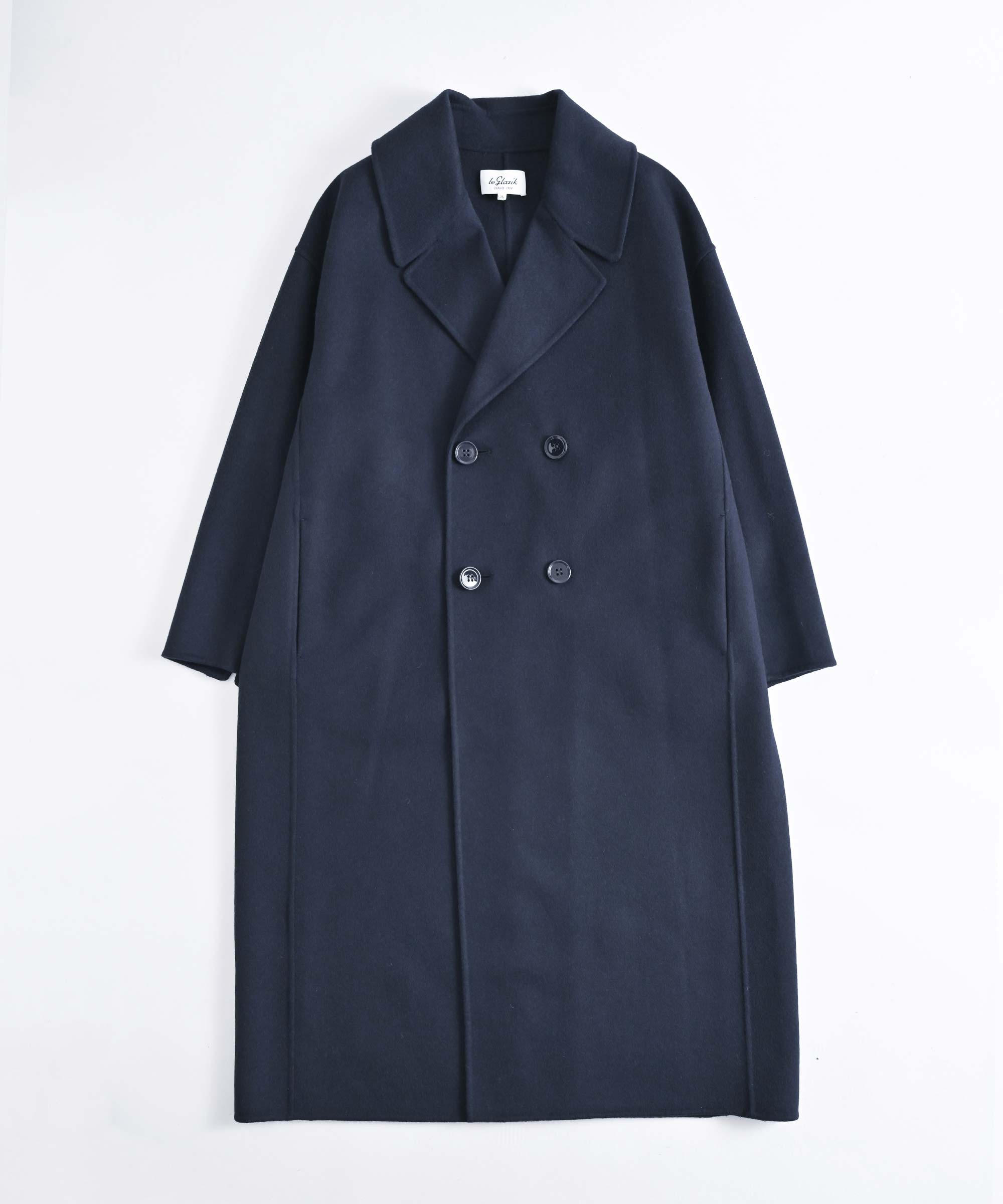 ウール テーラードカラー ロングコート ダブルブレスト – BASIC AND