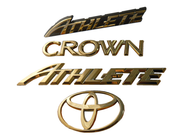 ゴールドメッキエンブレム【トヨタ クラウン17系 アスリート】グリル