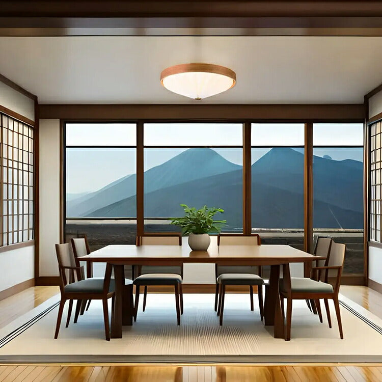 WOOD PLEATS CEILING LIGHT LEDシーリングライト 10段階調光調色