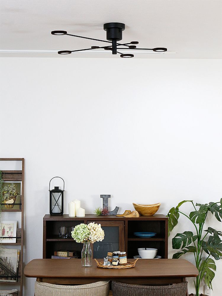 照明 LED シーリングライト アーク ライト 4灯 ledチップ 電球色 可動