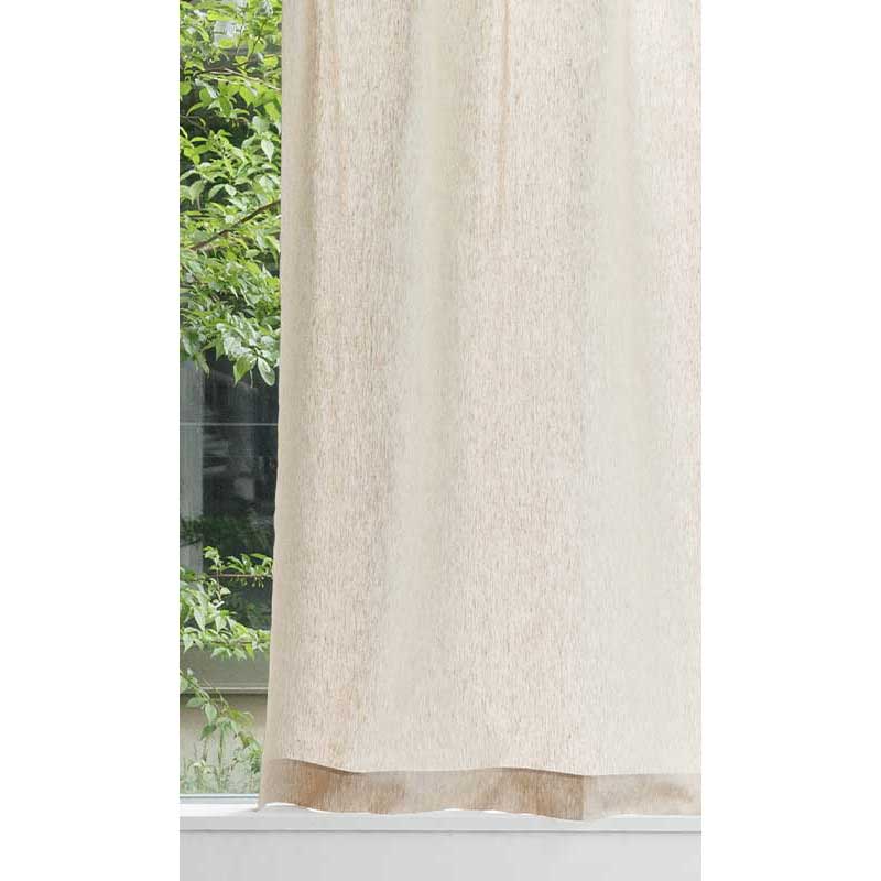 光沢のある既成サイズリネンカーテン [ナチュラル Chintz] リネン100
