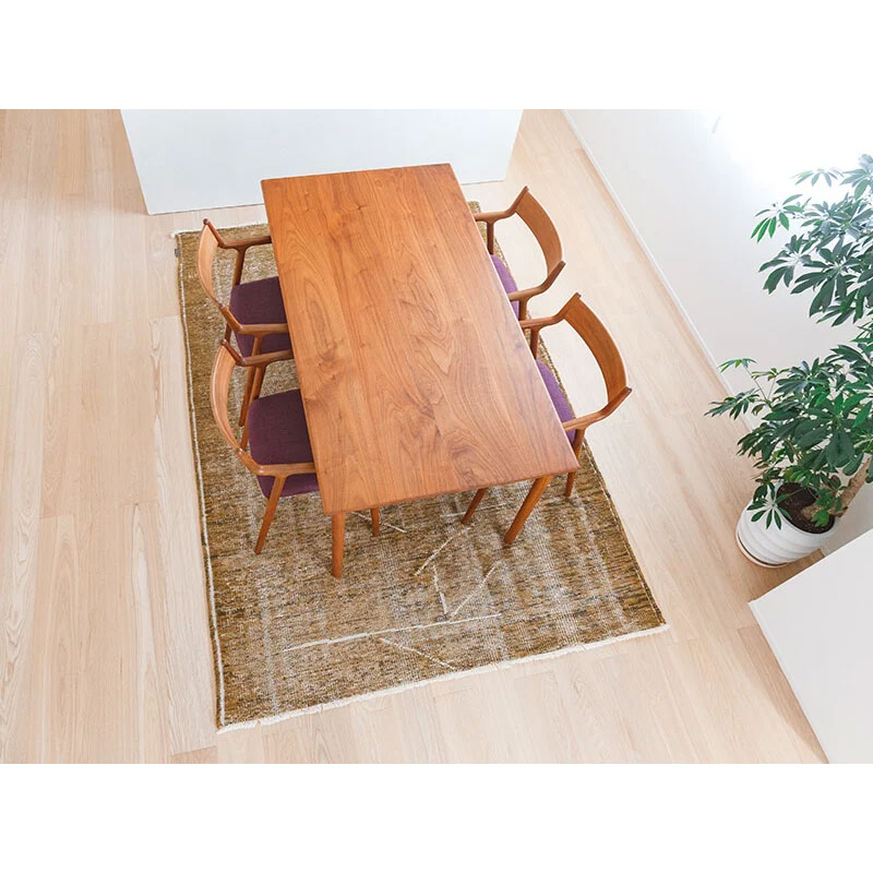 ヴィンテージ 手織り ランナーラグ 70×285cm ウール100% ヴィンテージ