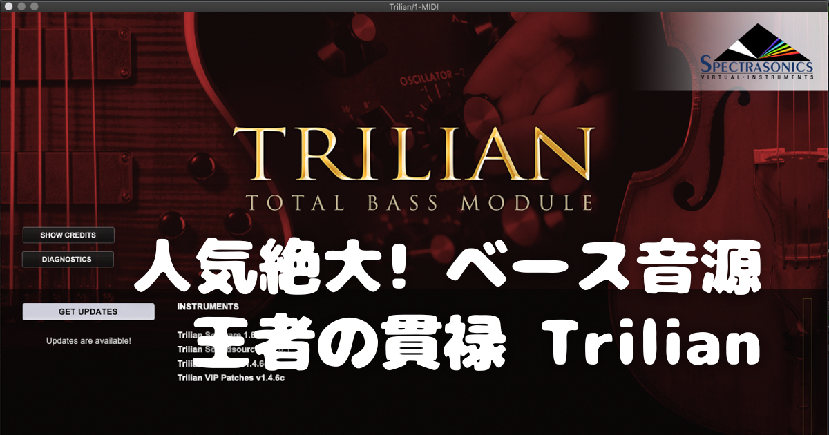 大人気ベース音源、Trilianの機能を使いこなす! | ベアーズ