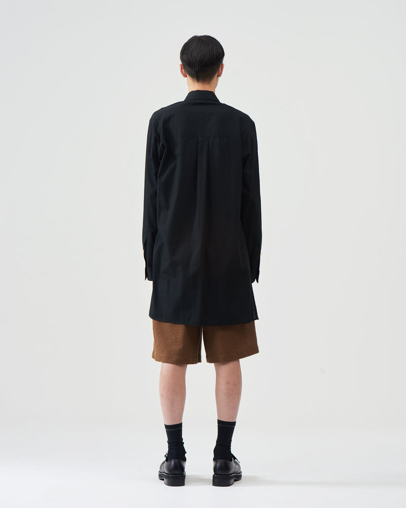 Cotton-Silk Bow Collar Shirts – Black｜BED j.w. FORD Official Website