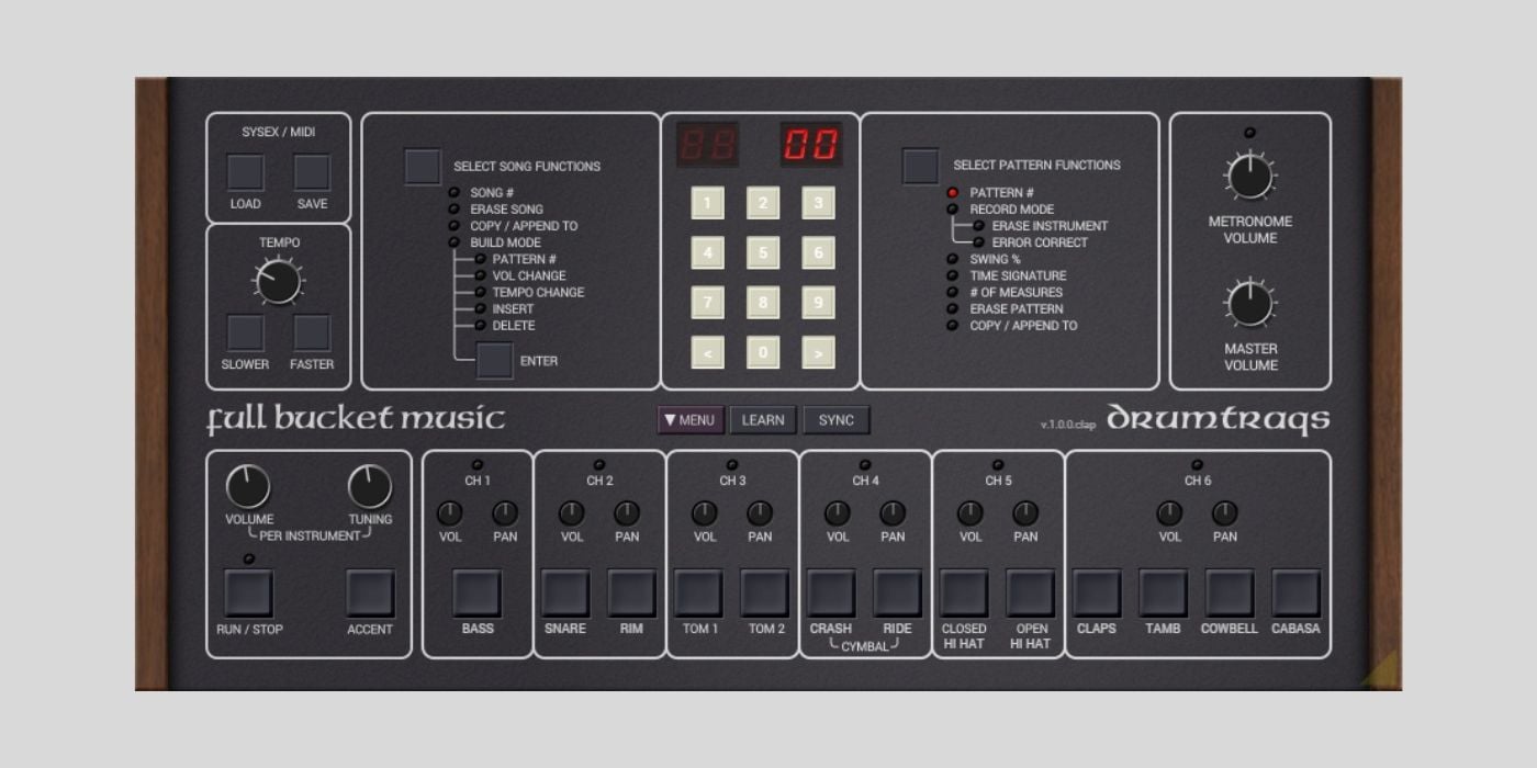 DrumTraqs is a FREE Sequential Circuits Drumtraks drum machine