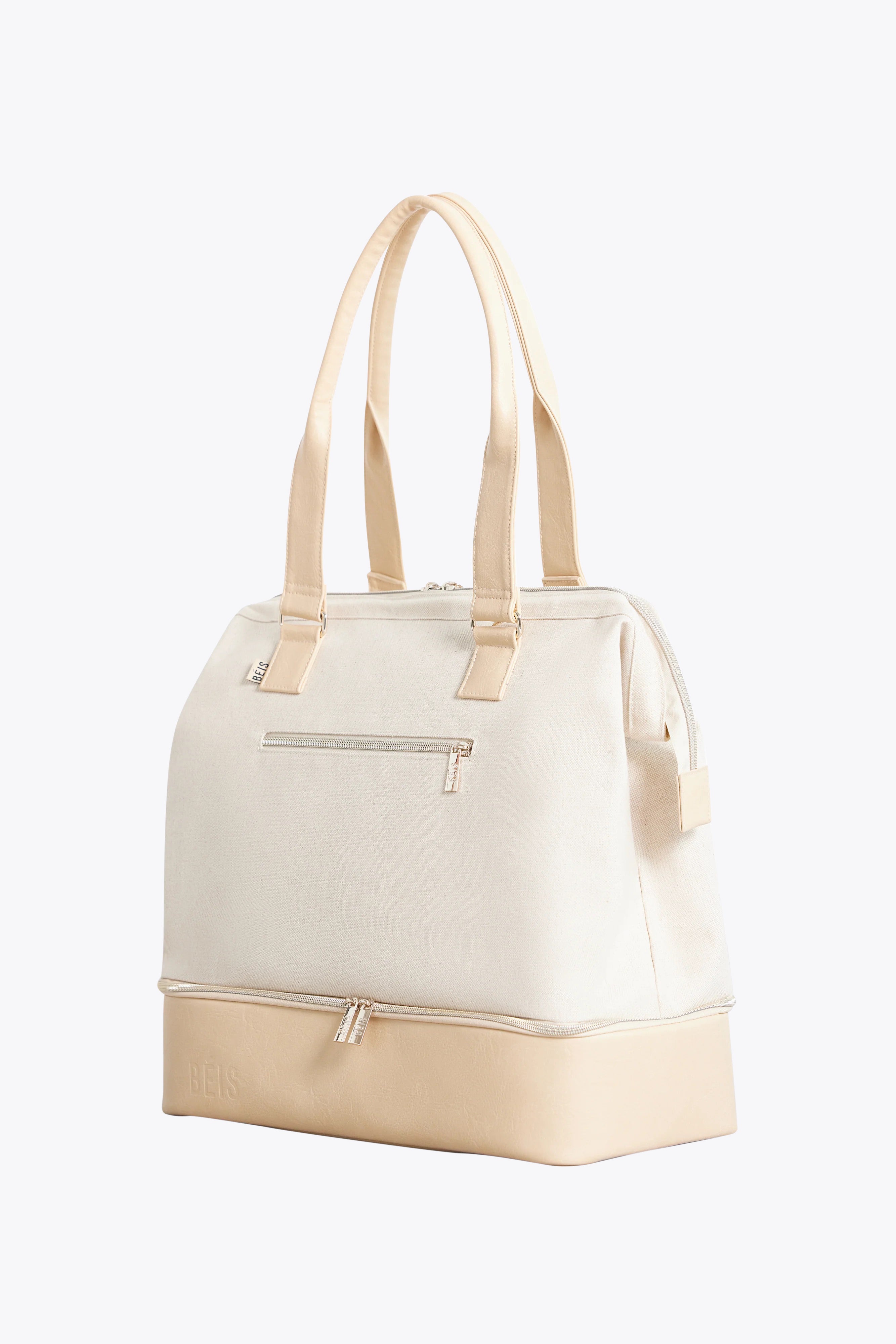 BÉIS 'The Mini Weekender' In Beige - Small Beige Weekender Bag