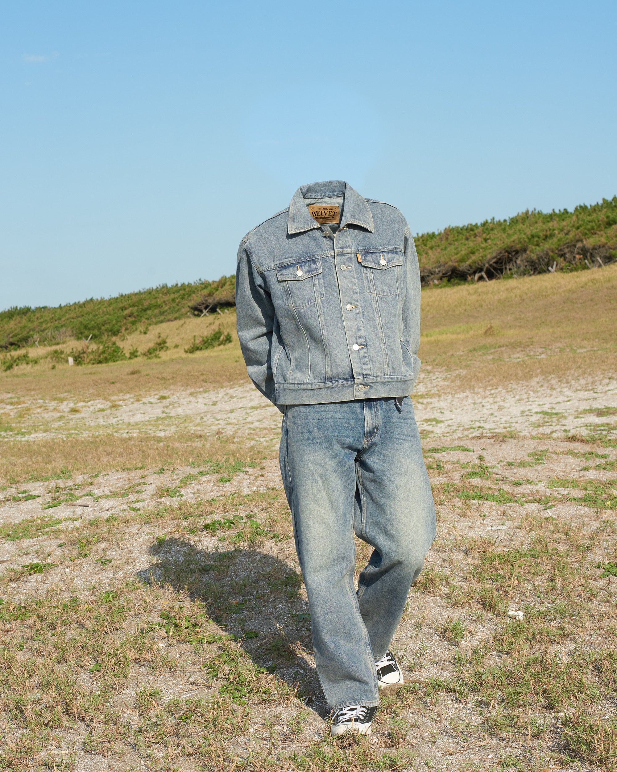 Washed Blue Denim Set up / Pants – BELVET