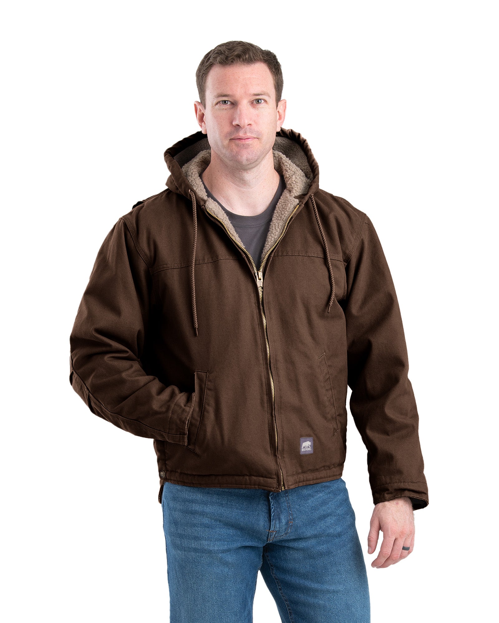 Men's Washed Duck Hooded Work Coat – Berne Apparel