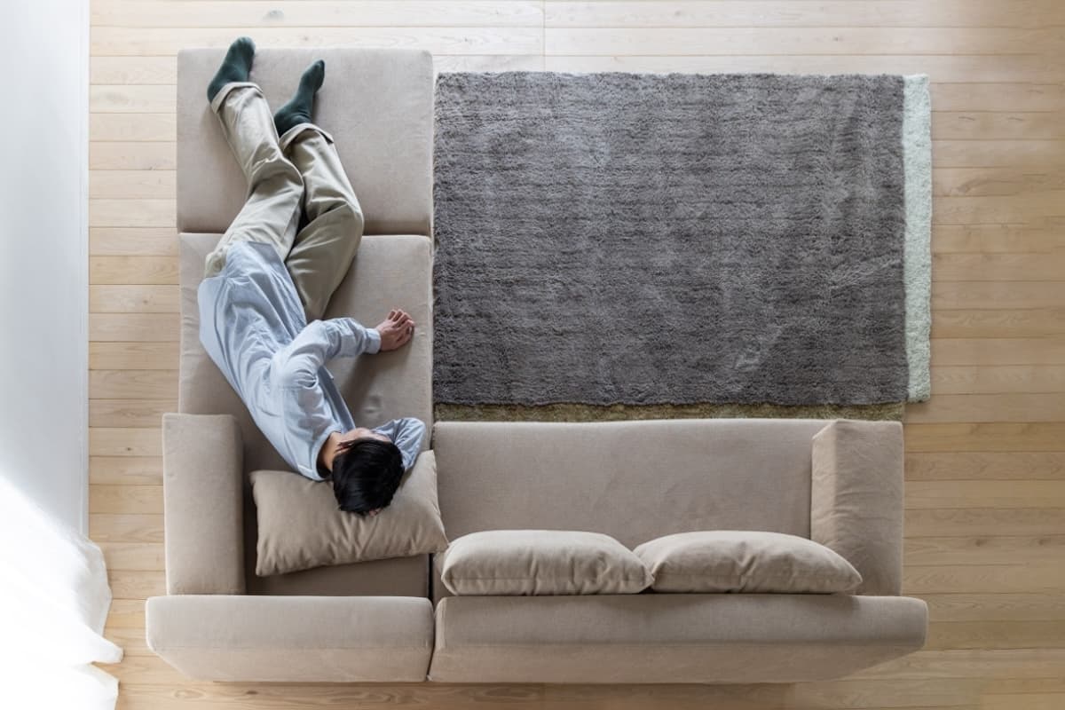 SIEVE】レクト ユニットソファ 2人掛け カウチソファ(ベージュ): SIEVE