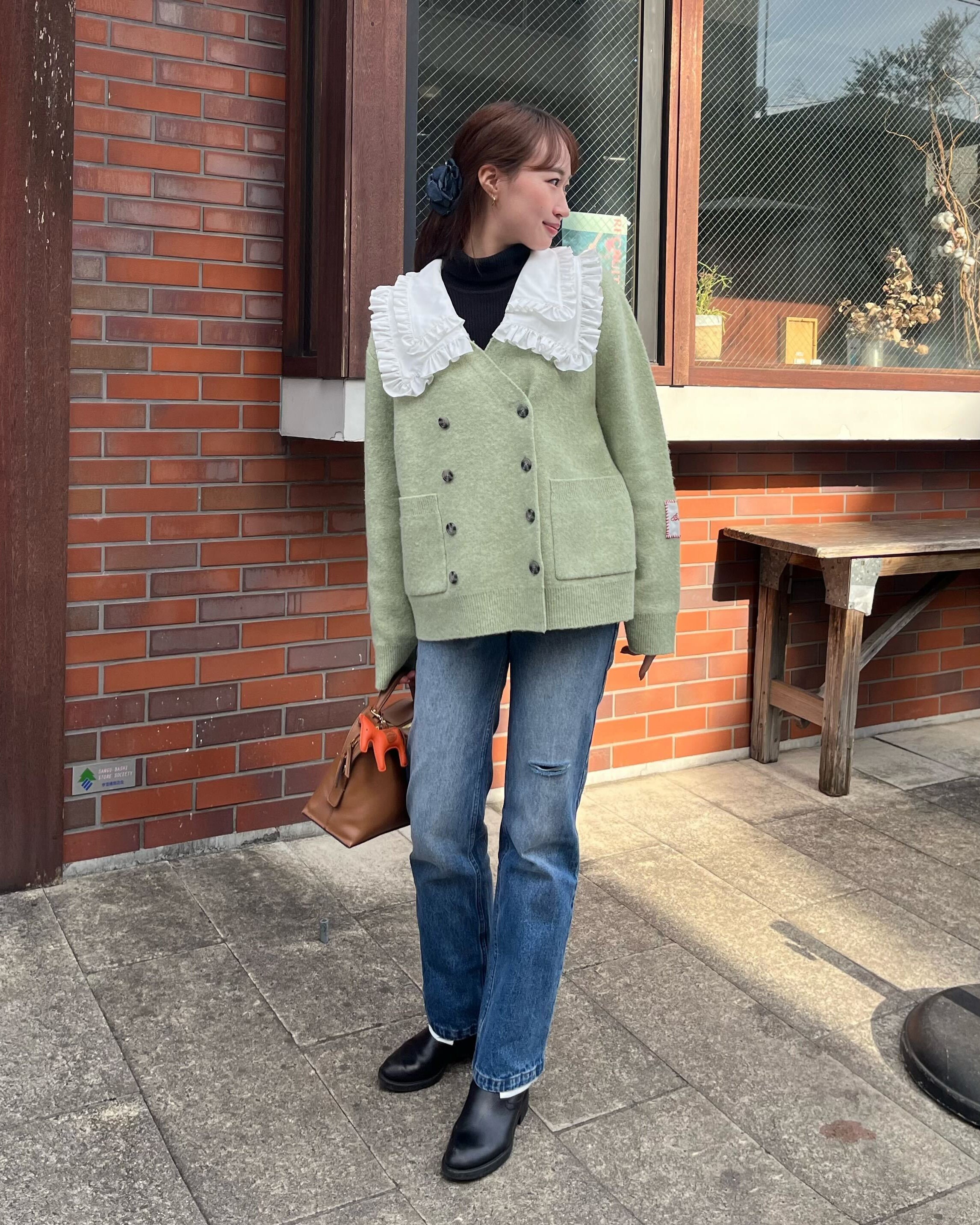 BIBIY. MADE | ANNABELLE CARDIGAN GREEN｜Bibiy.