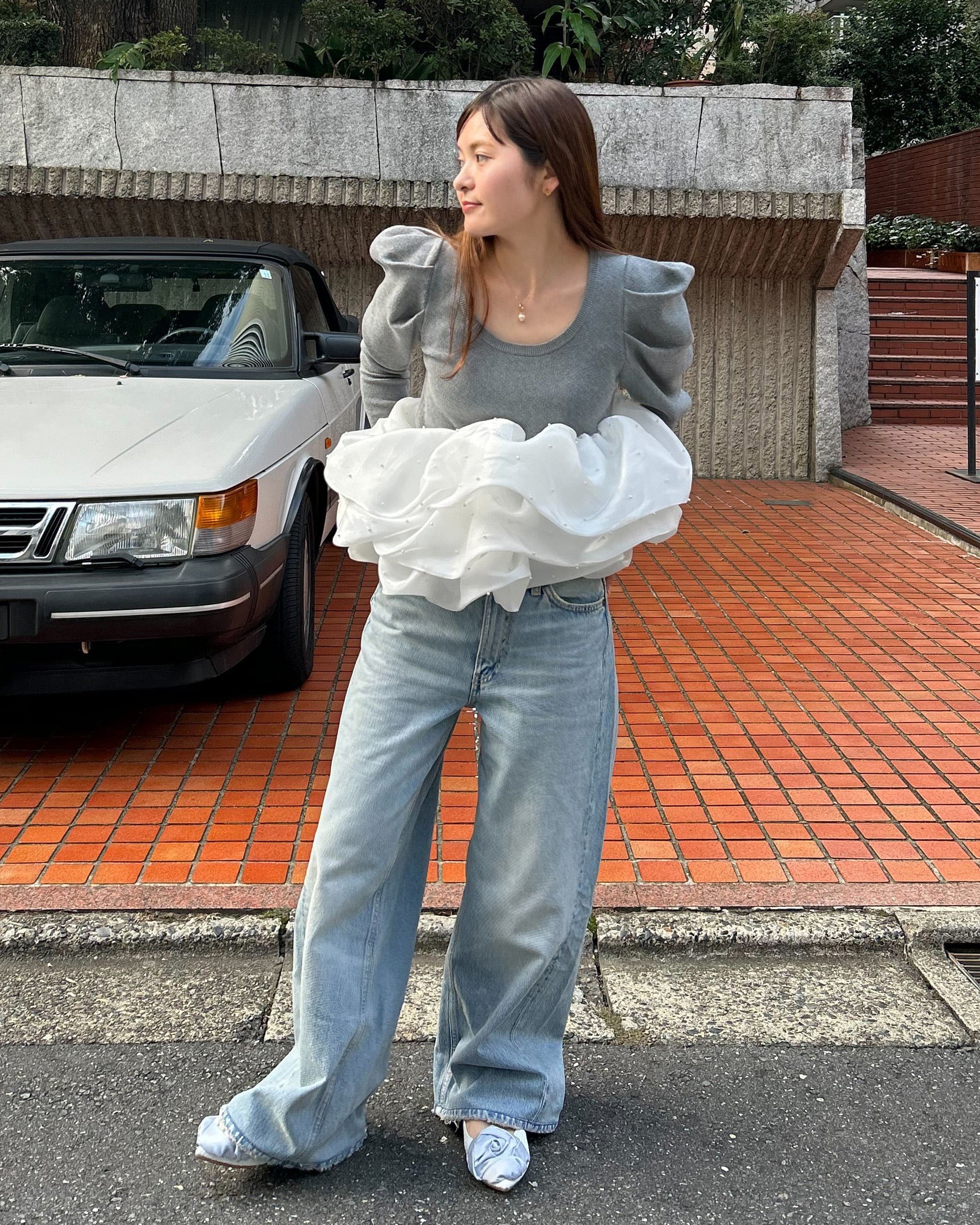 AMELIE PEPURAMU KNIT/160cm/着用サイズF｜Bibiy.