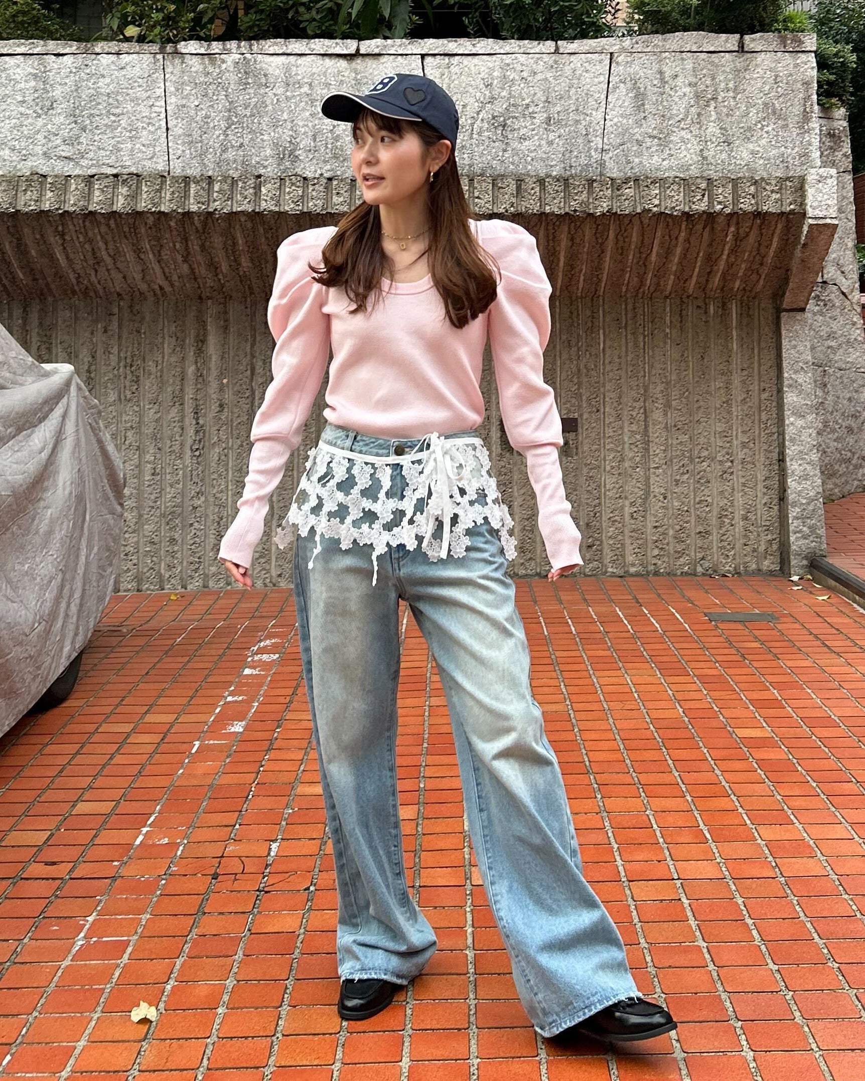 BIBIY. MADE | EFFIE PUFF KNIT PINK｜Bibiy.