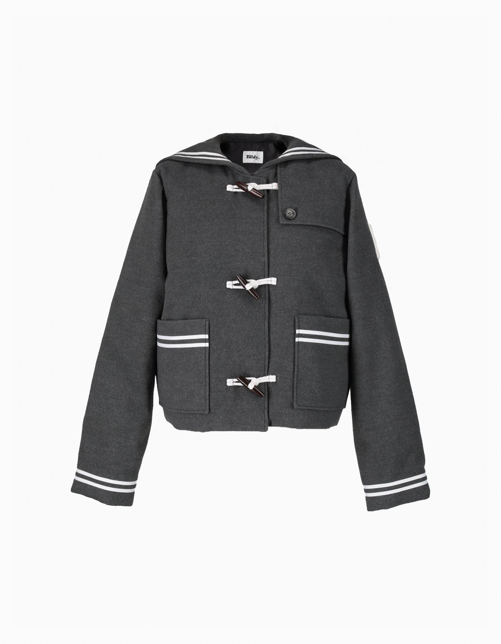 BIBIY. MADE | CHARLENE SAILOR JACKET GRAY｜Bibiy.