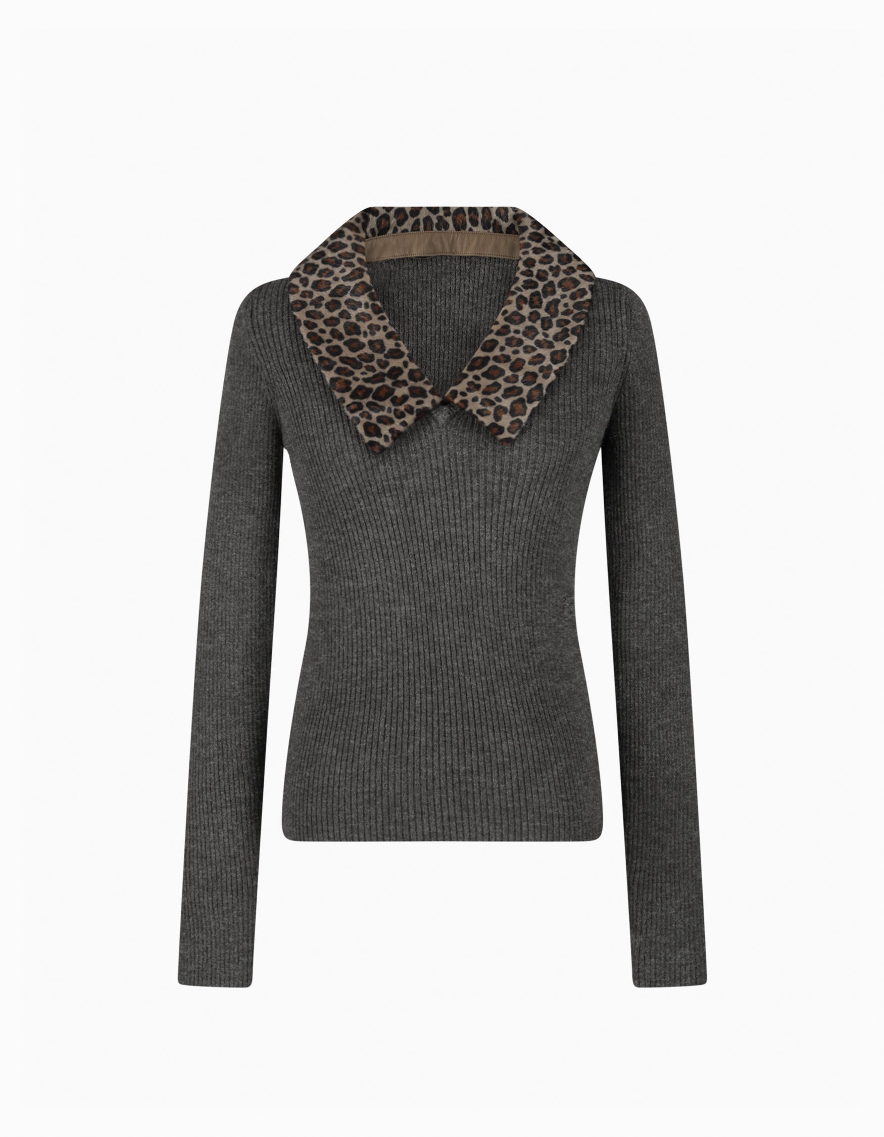 BIBIY. MADE | CHER LEOPARD KNIT GRAY｜Bibiy.
