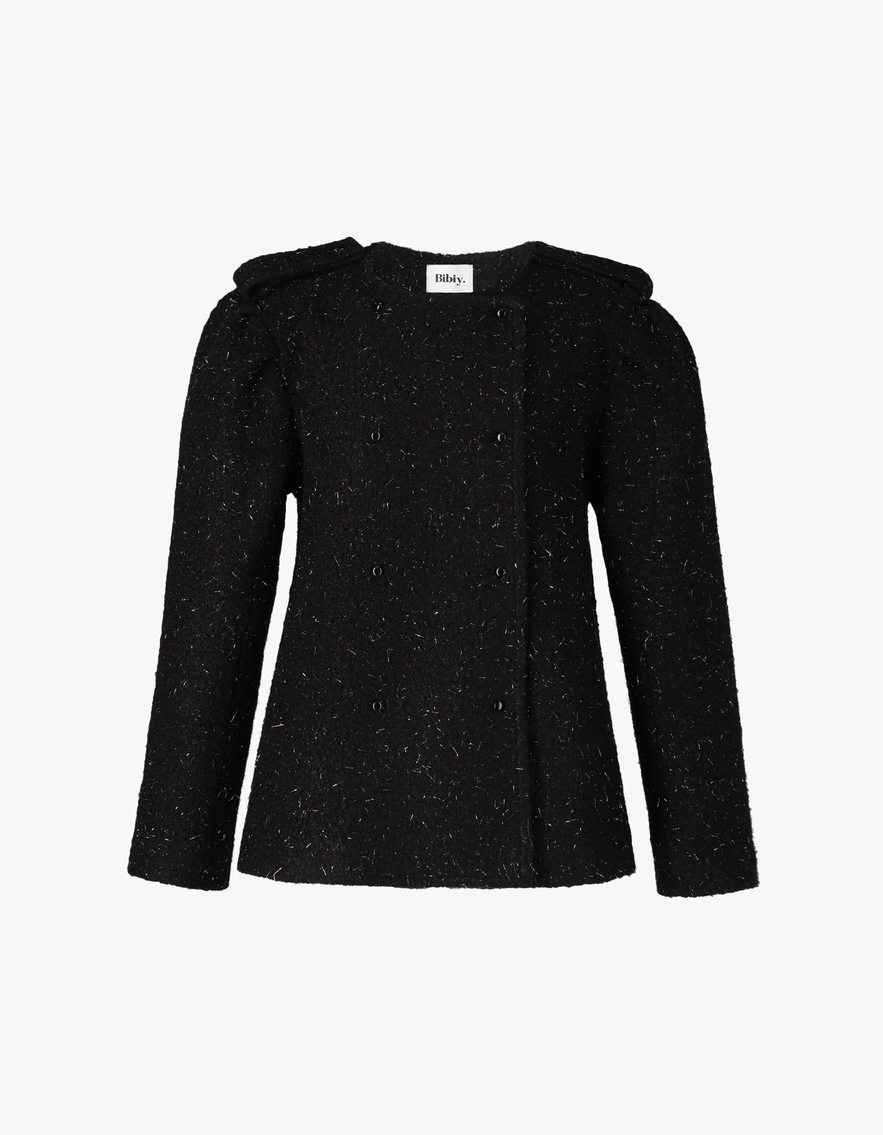 BIBIY. MADE | MEGAN LAME JACKET BLACK｜Bibiy.