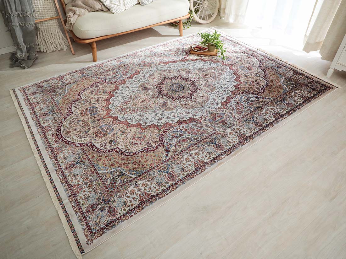 超高密度のウィルトン織！ベルギー製高級ラグ 『エドラ ベージュ