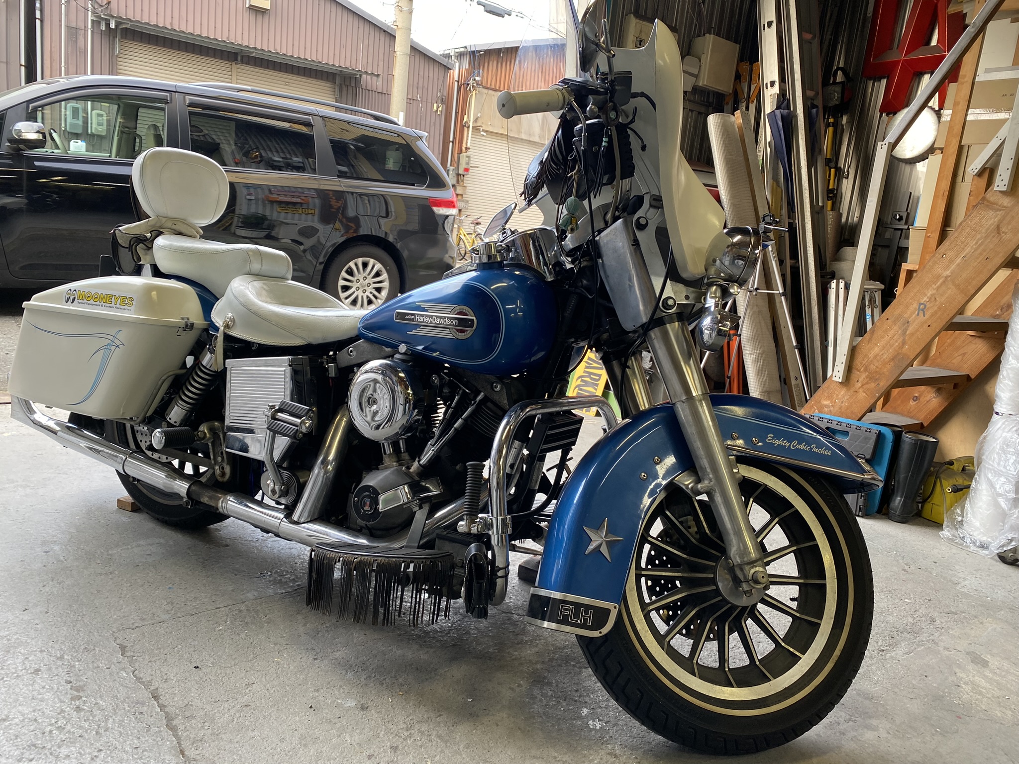 70s ハーレーダビットソン バンダナ ピンストライプ 70s ハーレー