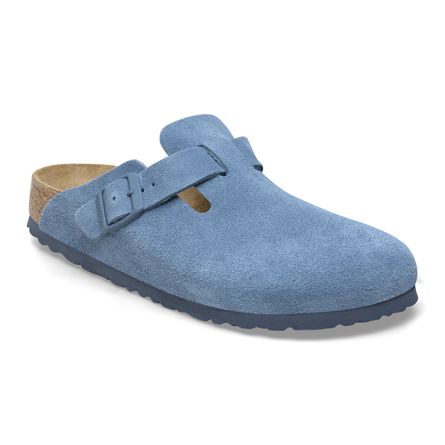 Birkenstock Boston Soft Footbed Elemental Blue Suede