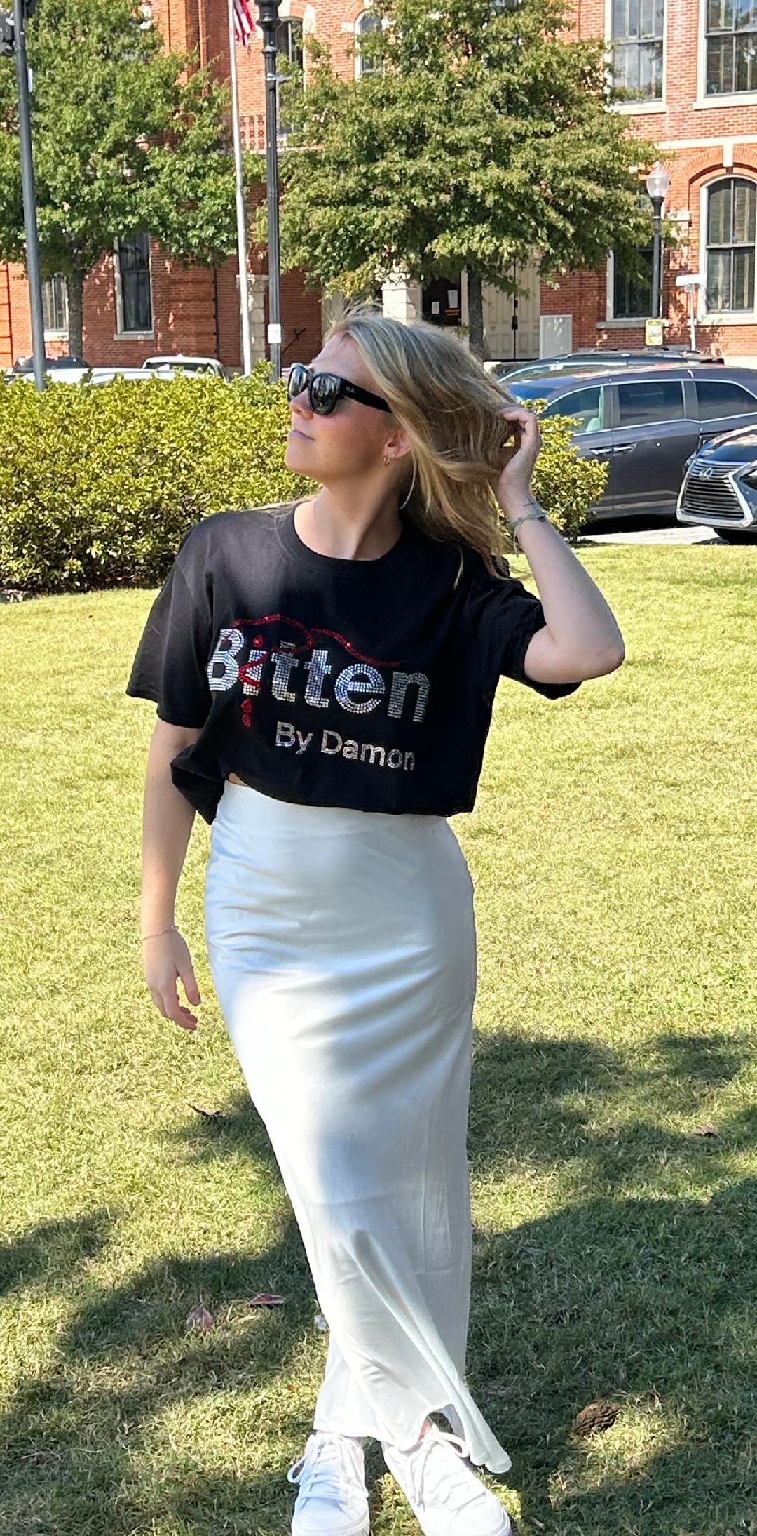 Black Rhinestone Tee in all Names – Bitten The Label