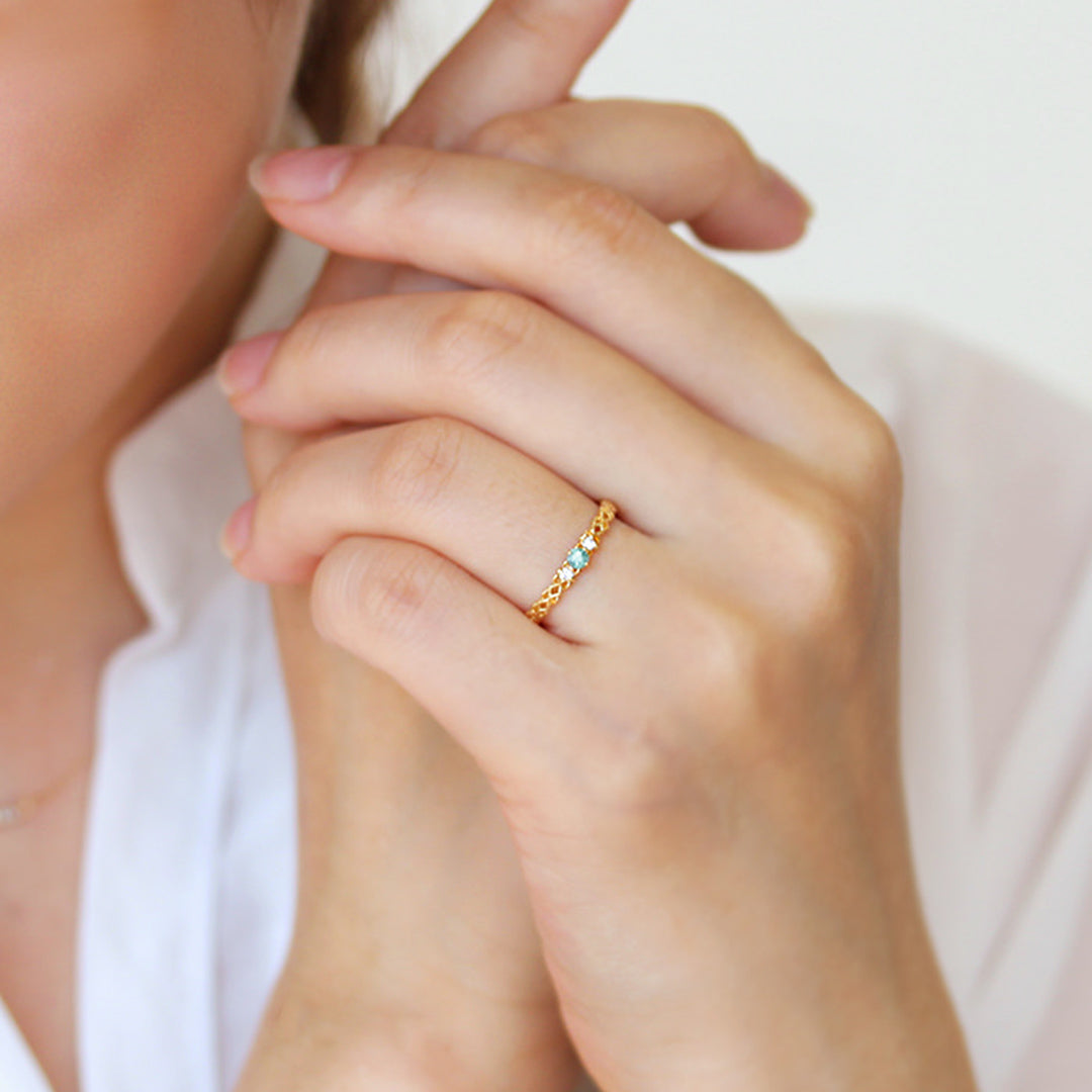 ねこちゃん】S925ラボグロウンパライバトルマリンリング6ct ラボ