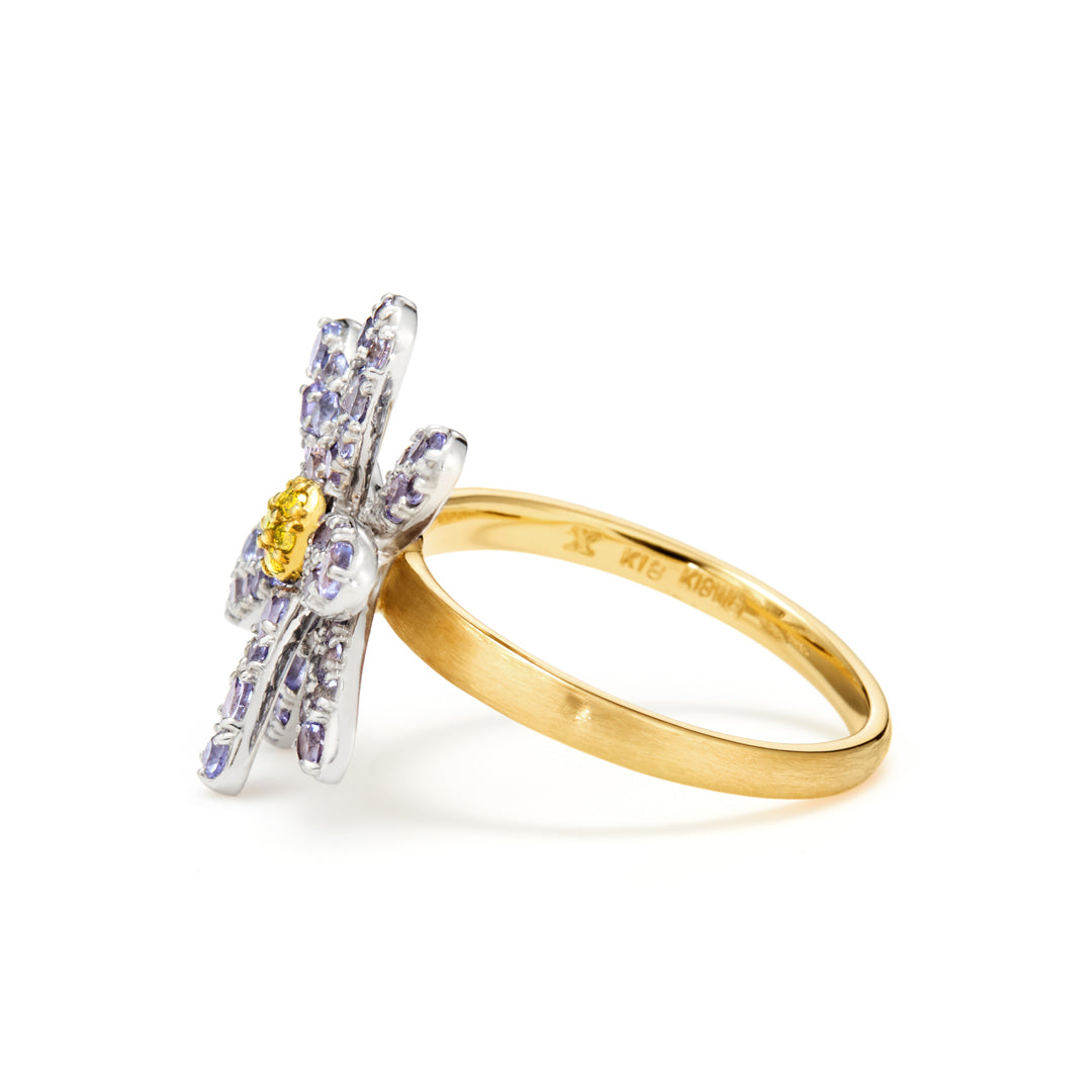 店舗限定】タンザナイト K18×PT リング・フルール