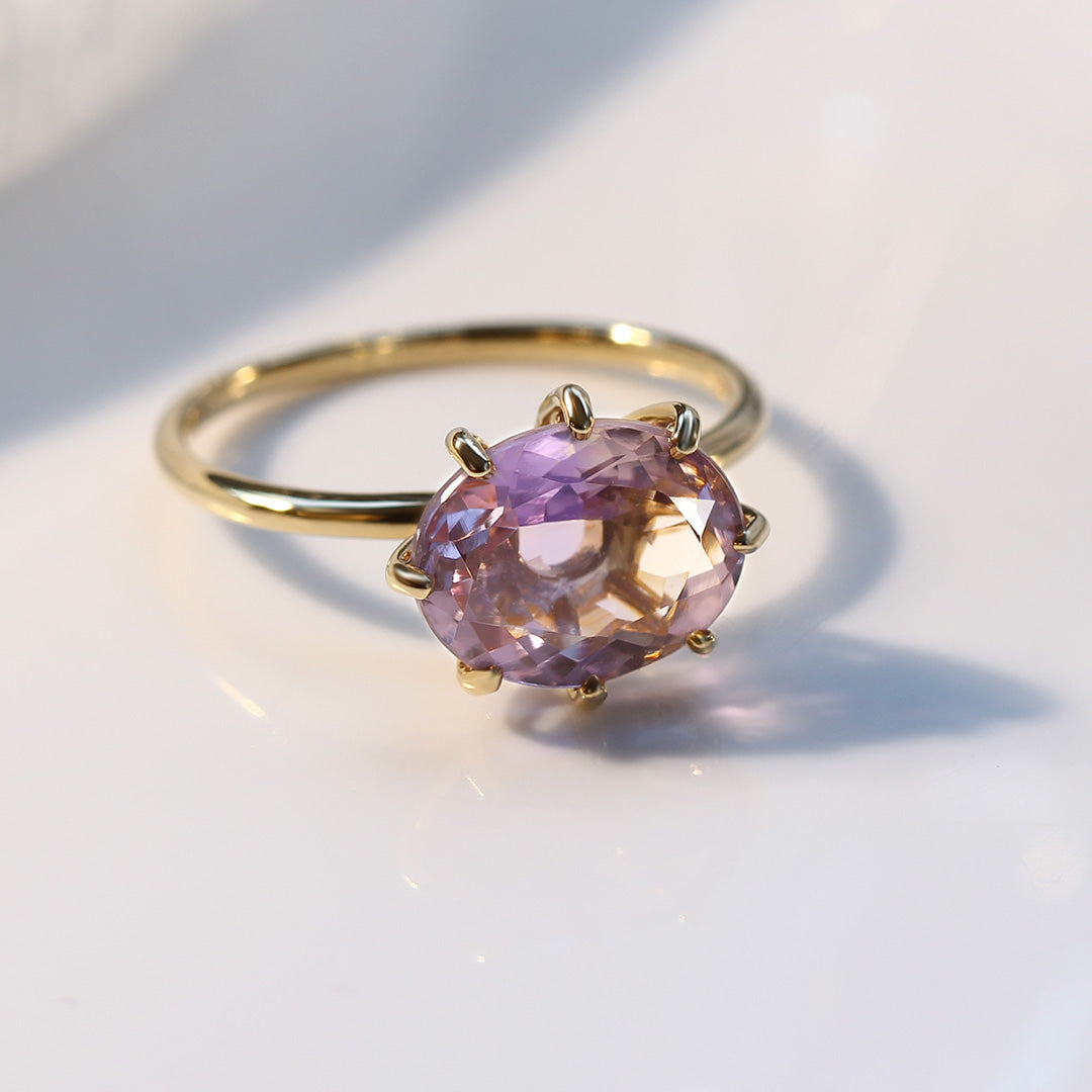 ビズー公式】アメトリン K18(18金) リング セパージュ | 希少石カラー
