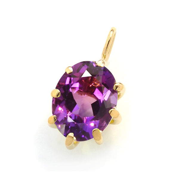 ジュエリーマキ K18 YG アメジスト ペンダントトップ ネックレス