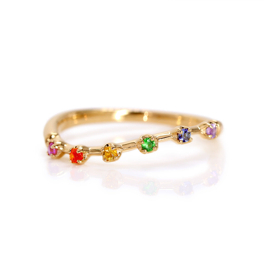 ビズー公式】マルチカラージュエル K18 PTリング デリヴレール | 希少