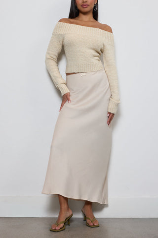 Forever 21 Satin A-Line Maxi Skirt - champagne – Bonton