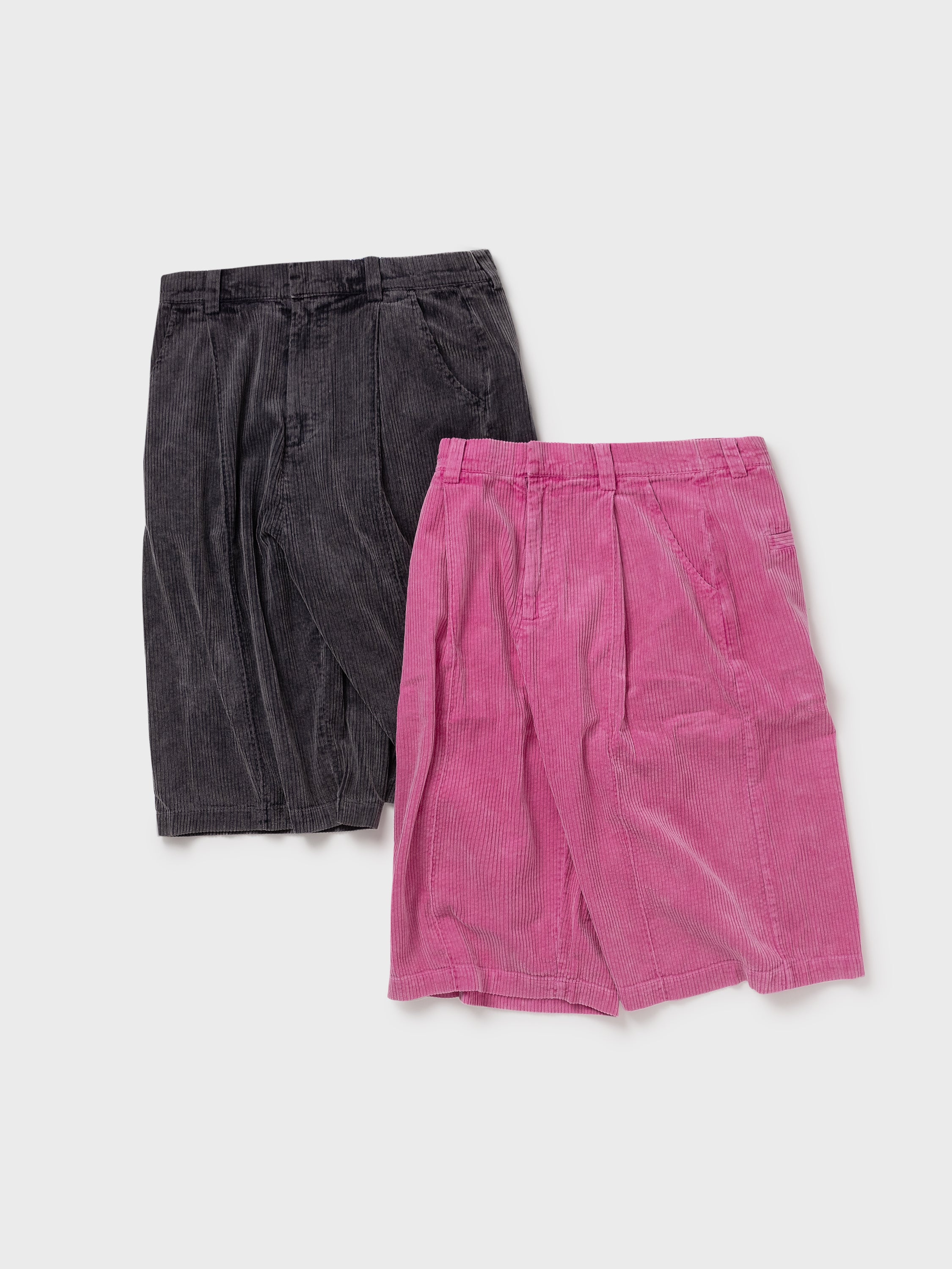 Faded Corduroy BIG Shorts Charcoal – BONKNOW FREAKS