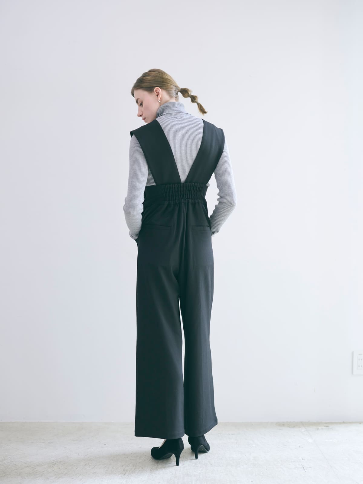 BONLEA ハイウエストサロペットパンツ