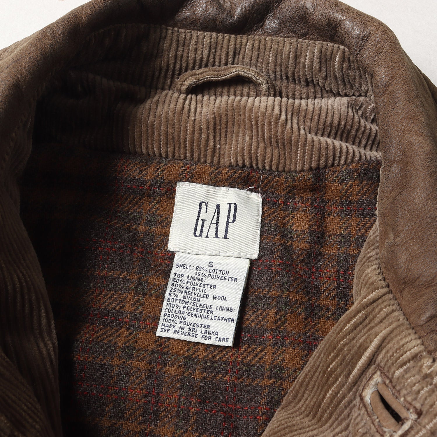 90s 襟レザー コーデュロイ ハンティングジャケット / 90年代 白タグ