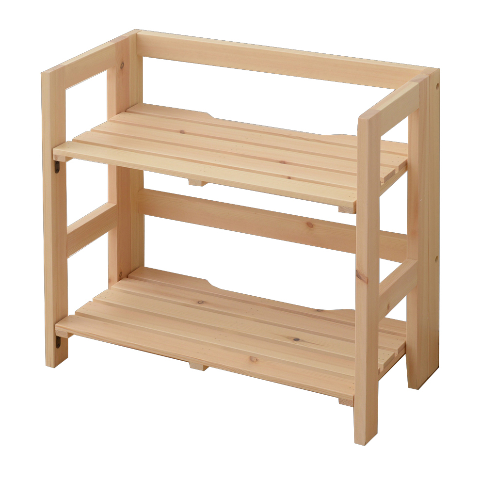 商品情報_天然木折りたたみラック（2段） | 山善の商品情報サイト